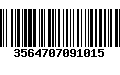 Código de Barras 3564707091015