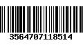 Código de Barras 3564707118514