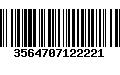 Código de Barras 3564707122221