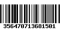 Código de Barras 356470713681501