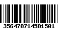 Código de Barras 356470714501501