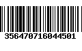 Código de Barras 356470716044501
