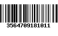 Código de Barras 3564709181011