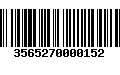 Código de Barras 3565270000152