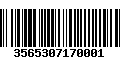 Código de Barras 3565307170001