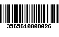 Código de Barras 3565610000026