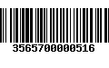 Código de Barras 3565700000516