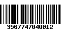 Código de Barras 3567747040012