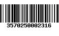 Código de Barras 3570250002316