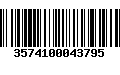 Código de Barras 3574100043795