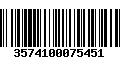 Código de Barras 3574100075451