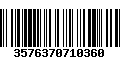 Código de Barras 3576370710360