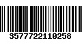 Código de Barras 3577722110258