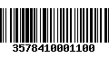 Código de Barras 3578410001100