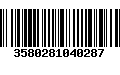 Código de Barras 3580281040287