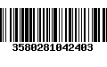 Código de Barras 3580281042403