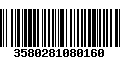 Código de Barras 3580281080160