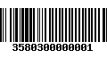 Código de Barras 3580300000001