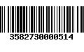 Código de Barras 3582730000514