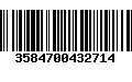 Código de Barras 3584700432714