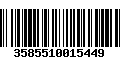 Código de Barras 3585510015449