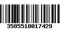 Código de Barras 3585510017429