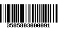 Código de Barras 3585803000091