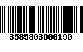 Código de Barras 3585803000190