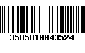 Código de Barras 3585810043524