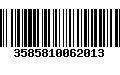 Código de Barras 3585810062013