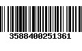 Código de Barras 3588400251361