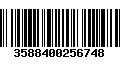 Código de Barras 3588400256748