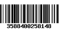 Código de Barras 3588400258148