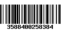 Código de Barras 3588400258384