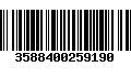 Código de Barras 3588400259190