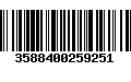 Código de Barras 3588400259251