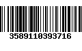 Código de Barras 3589110393716