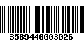 Código de Barras 3589440003026