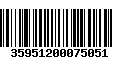 Código de Barras 35951200075051