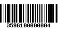 Código de Barras 3596100000004