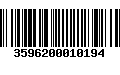 Código de Barras 3596200010194