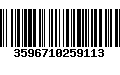 Código de Barras 3596710259113