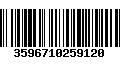 Código de Barras 3596710259120