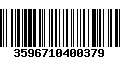 Código de Barras 3596710400379