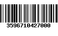 Código de Barras 3596710427000