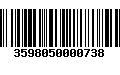 Código de Barras 3598050000738