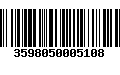 Código de Barras 3598050005108