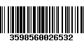 Código de Barras 3598560026532