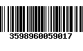 Código de Barras 3598960059017