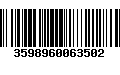 Código de Barras 3598960063502